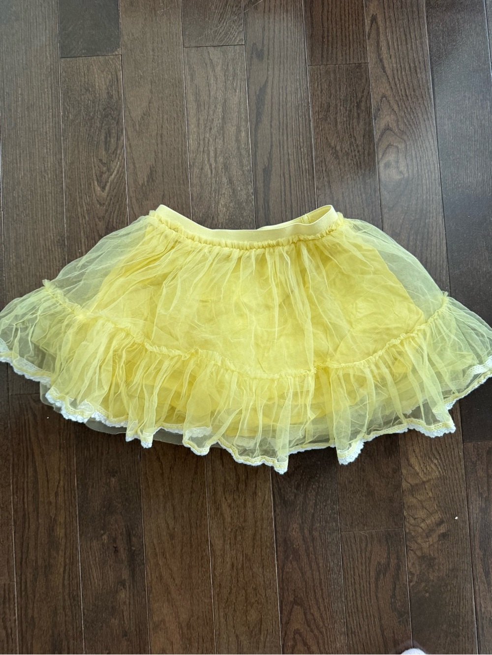 Mini Boden Girls’ Yellow Tulle Ruffle Skirt